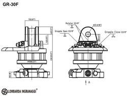 skovklo med fast pendulerende rotor for minigravemaskiner og skovbrug krane dk 16 gr 30f