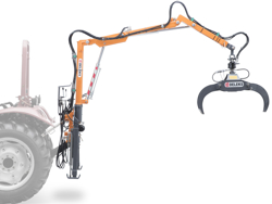 hydraulisk skovkran med skovklo for montering på traktor crab 3000