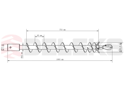 ekstra spids 10 cm til jordbor med knive