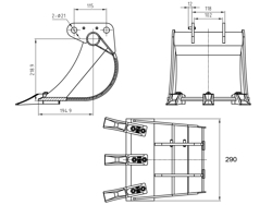 minigraver til universal kompakt traktor drs 1000