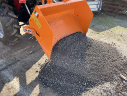 manual transport skovl med dump for traktor bucket 140 h l