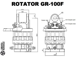 skovklo med fast pendulerende rotor for minigravemaskiner og skovbrug krane dk 18 gr 100f
