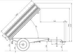 3 vejs hydraulisk tipvogn til traktor rm 14t3s