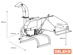 pto dreven flishugger til traktorer dk 1200se