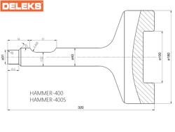 paelemejsel rammespids til hydraulisk opriver400