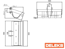 skovl til mini gravemaskin 500