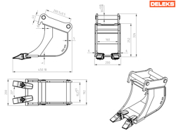 skovl til mini gravemaskin bhb 200 s30