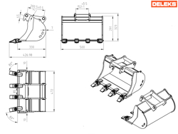 skovl til mini gravemaskin s100 500s30