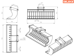 skovl til mini gravemaskin s100 800sts30