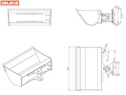 gravemaskine vippeskovl til mini gravemaskin s100 600s30