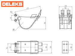 skovl til mini gravemaskin bhb 200