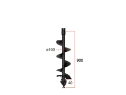 ekstra spids 10 cm til jordbor med knive