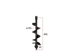 ekstra spids 15 cm til jordbor med knive