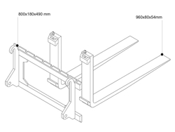 pallegaffler for jordbrugstraktorer d 500 e