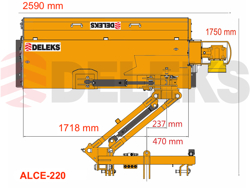 sideshift flail mower heavy offset side mulcher for tractors alce 220