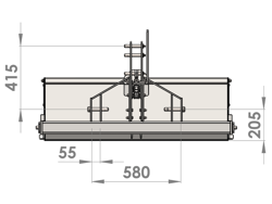 tipping transportbox for tractor bucket 140 l