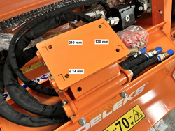 forestry mulcher of 80cm for mini excavators hydraulic shredder mod arh 80