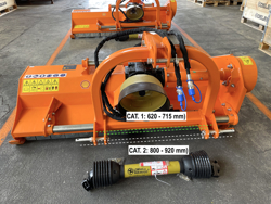 shredder with hydraulic side shift for orchard tractors mod jaguar 130