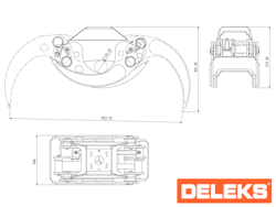 log grapple with fixed pendulum rotator for minidiggers and forest cranes dk 18 gr 100f